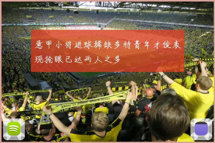意甲小将进球稀缺多特青年才俊表现抢眼已达两人之多